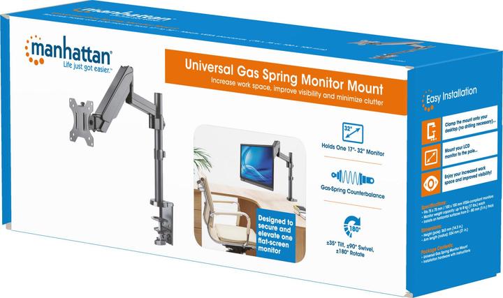 Actual product image Manhattan Table mount with gas pressure spring and ball joint (Table, 32")