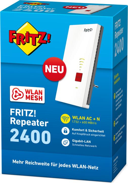 Image du produit AVM FRITZ!répéteur 2400 WLAN mesh (1733 Mbit/s, 600 Mbit/s)