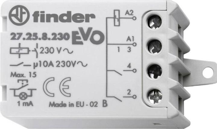 Image du produit Finder Télérupteur encastré 1 pce 27.26.8.230.0000 2 contacts NO 230 V/AC 10 A 2300 VA