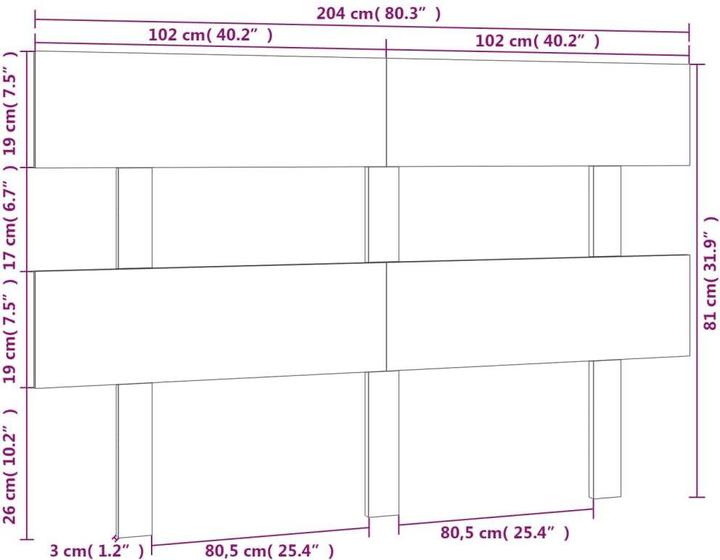 Image du produit VidaXL Lashonda (204 x 3 x 81 cm)