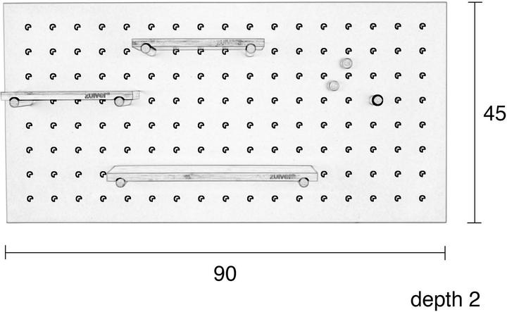 Produktbild Zuiver Pegboard Bundy (90 x 2 x 45 cm)
