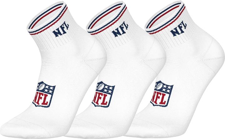 Barefoot NFL Shield 3pk Quarter Socks 43-46 (43 - 46)