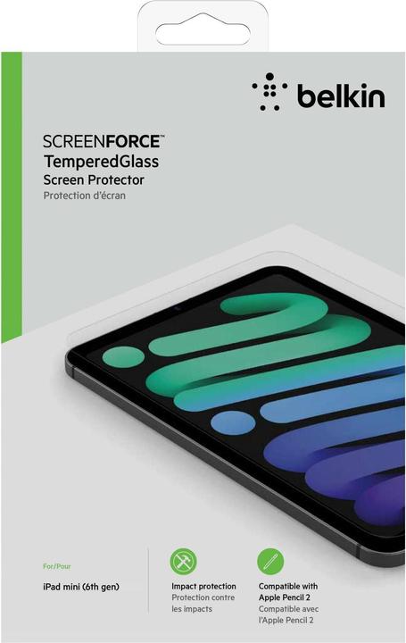 Produktbild Belkin Screenforce Temperedglass Scree (1 Stück, iPad mini 2021 (6. Gen))