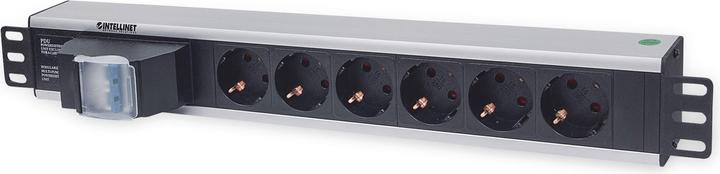 Actual product image Intellinet 48.3cm 19Z power strip 6-way without overvoltage protection double toggle switch 1.5 U 3 m power... (6 x, CEE 7/3, 1.80 m)