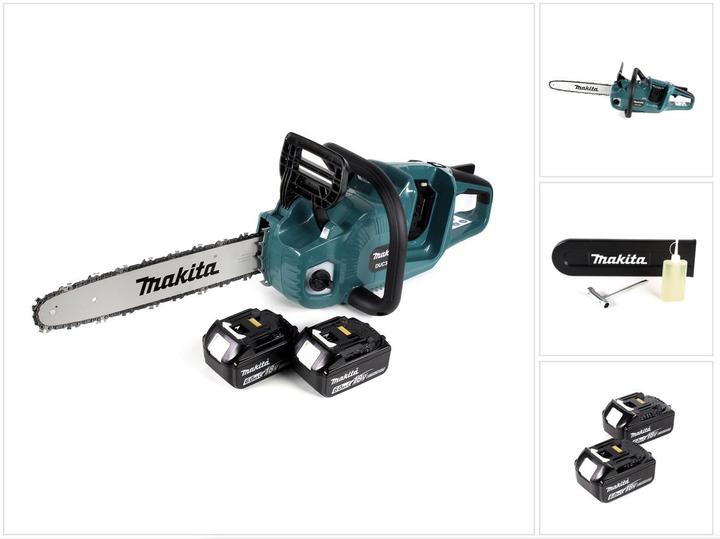 Image du produit Makita DUC 355 G2 Tronçonneuse d'élagage sans fil 36V (2x18V) Brushless 35 cm + 2 x Batteries 6,0 (Tronçonneuse à batterie)