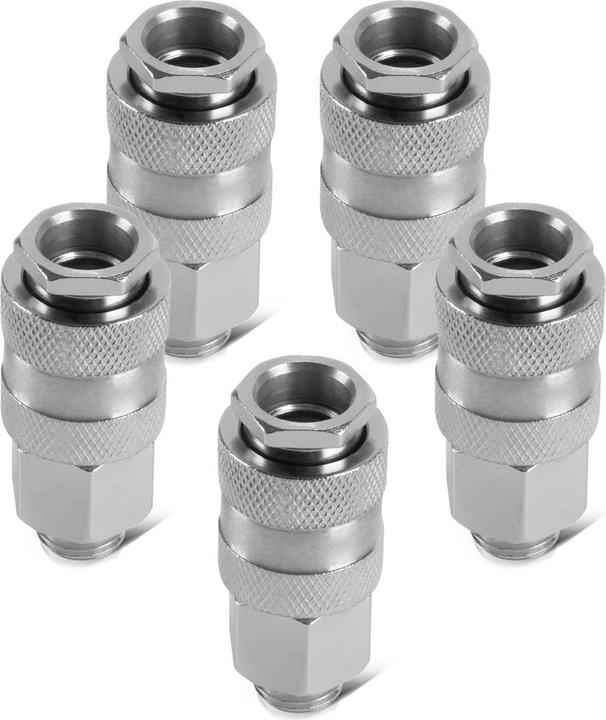 Produktbild Stahlwerk 5er Set Druckluft-Schnellkupplung NW 7.2 mit 1/4 Zoll Aussengewinde