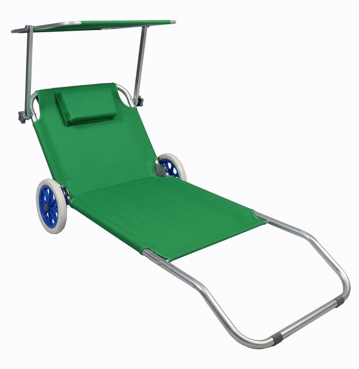 Actual product image VCM Sun lounger with wheels and sun canopy (165 cm)
