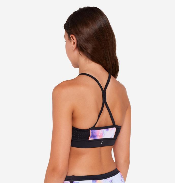 Image du produit Olaian Haut de maillot de bain surf brassière fille - 900 Baha posy rose (8, 9, 10)