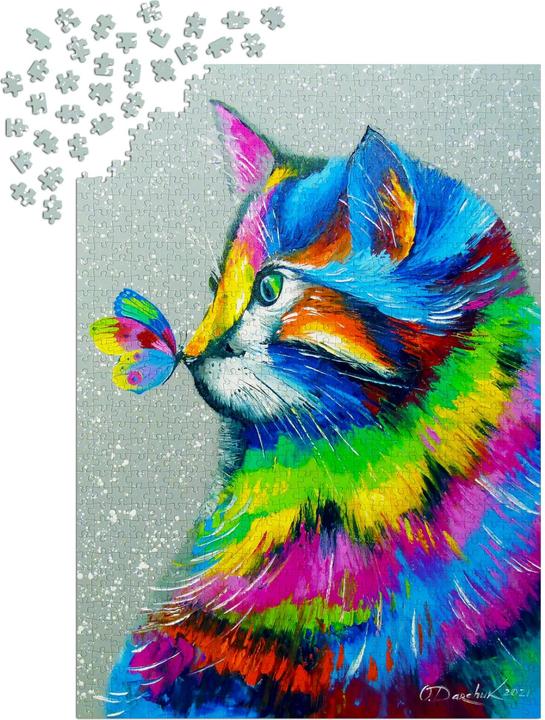 Immagine prodotto Enjoy Puzzle ENJOY-1781 - Gatto e farfalla luminosi, puzzle da 1000 pezzi (1000 pezzi)