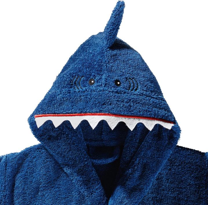 Immagine prodotto Erwin Müller Accappatoio con cappuccio per bambini "Shark (146)