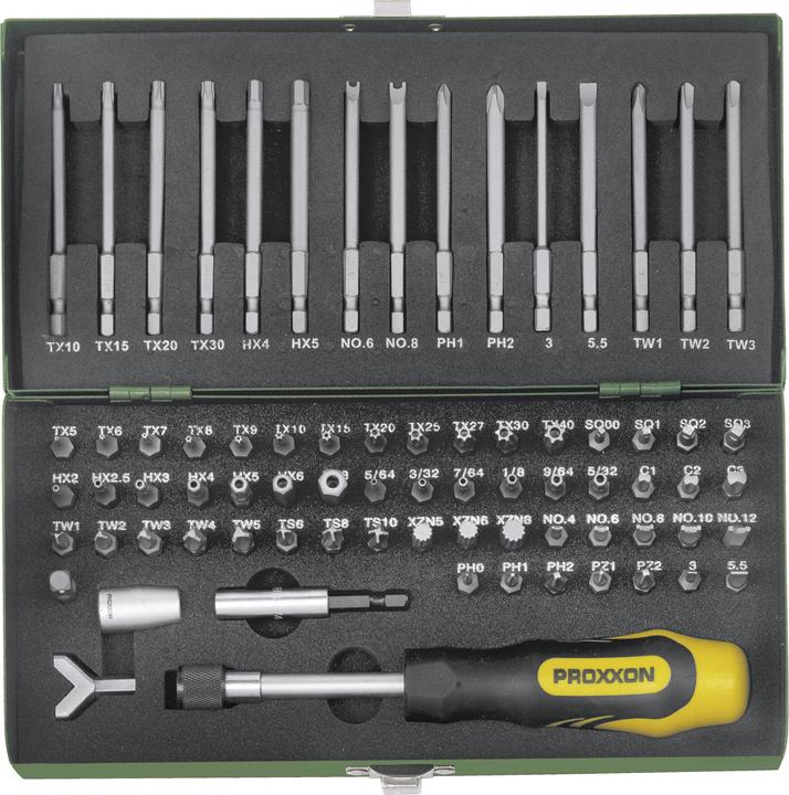 Proxxon Super-Sicherheits- und Spezialbitsatz (Tri-Wing M3, Tri-Wing M4, Tri-Wing M5, Kreuz Phillips PH M0, Kreuz Pozidriv PZ M1, Innensechsrund TX M8, Innensechsrund TX M10, Innensechsrund TX M15, Innensechsrund TX M20, Innensechsrund TX M30, Tri-Wing M2, Kreuz Phillips PH M1, Kreuz Phillips PH M2, Innensechsrund TX M5, Innensechsrund TX M6)