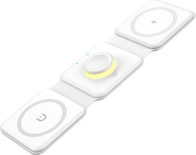 Actual product image Essager Magnetic wireless charger,, EWXCX3-NMC02, 3w1, 15W (white) (15 W)