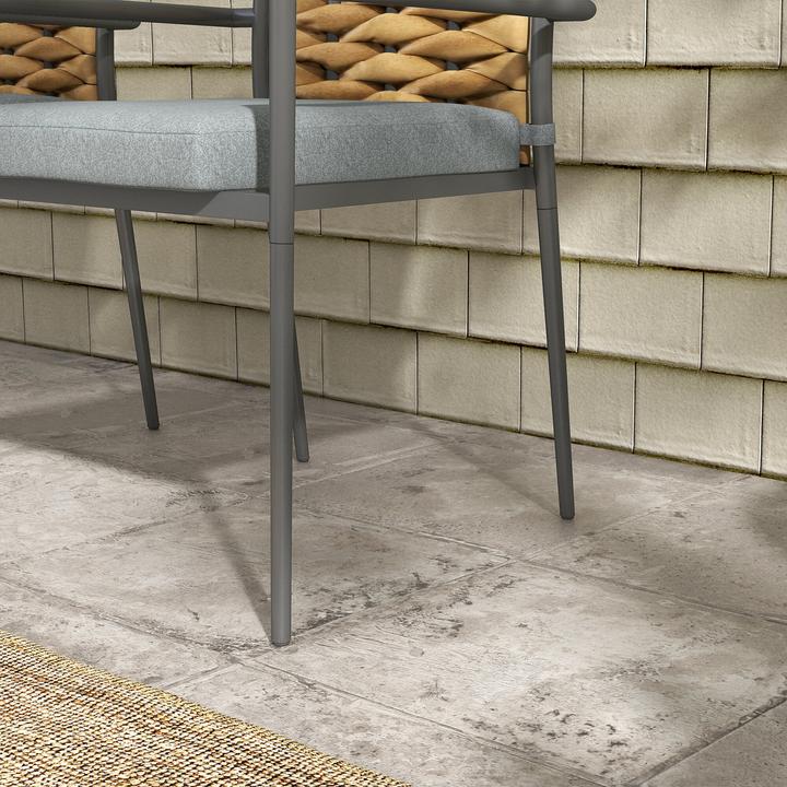 Actual product image Outsunny Stackable garden chairs with cushions