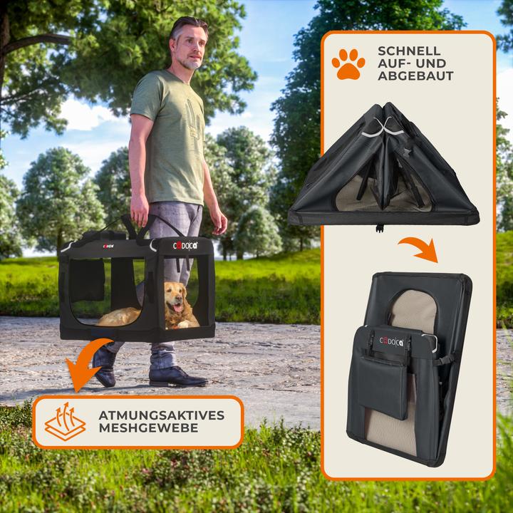 Produktbild Cadoca Hundetransportbox (Hund, Faltbar, Atmungsaktiv)