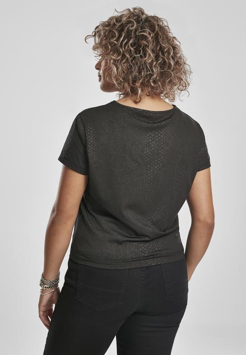 Actual product image Urban Classics Ladies Stretch Pattern Cropped Tee (XL)