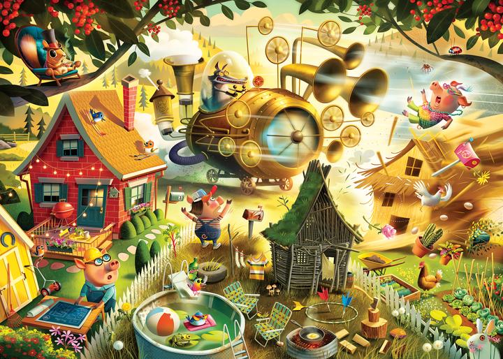 Actual product image Ravensburger Puzzle Look Out Little Pigs 1000p (12001004) (1000 pieces)