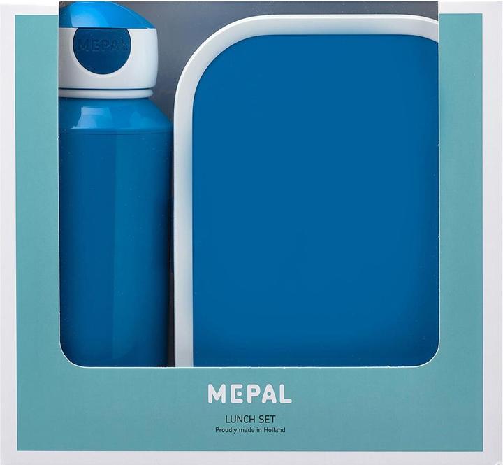 Produktbild Mepal Pausenset Campus (Trinkflasche Pop-up und Brotdose) blau