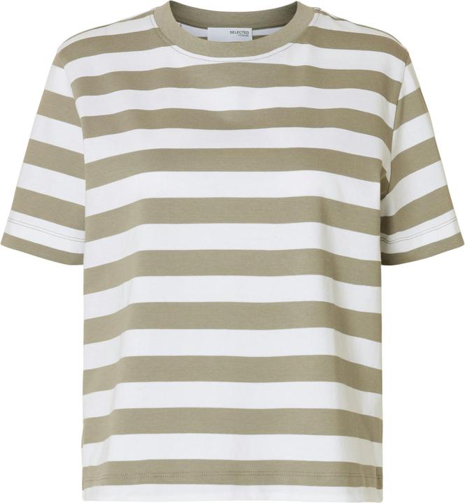 Selected Femme Slfessential Ss Striped Boxy Tee Noos