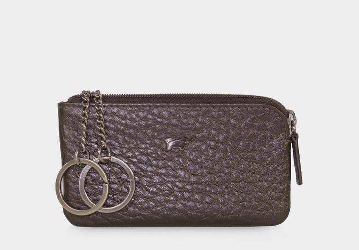 Actual product image Braun Büffel Yannik leather key case 12 cm