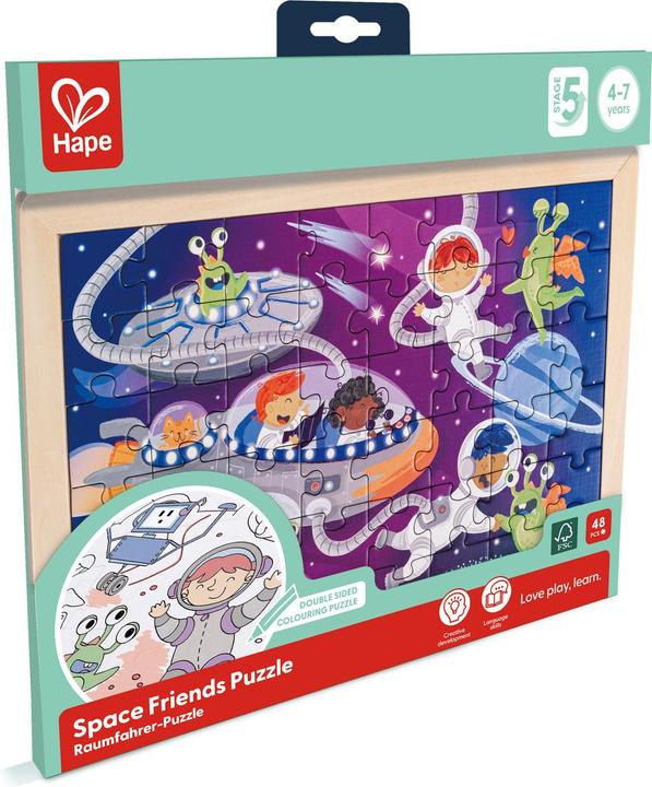 Immagine prodotto Hape Puzzle degli amici dello spazio (48 pezzi)