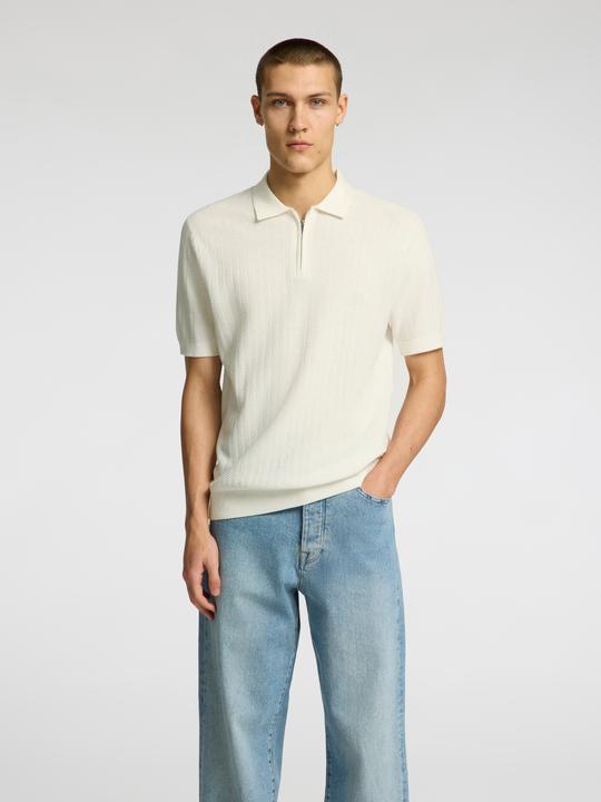 Produktbild Selected Homme Slhcran Ss Knit Structure Half Zip Polo (M)