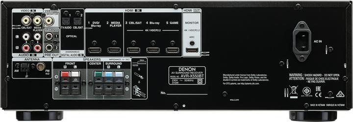 Actual product image Denon Avr-X550bt (5.2 channels, FM)