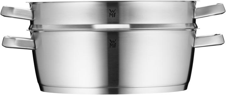 Produktbild WMF Bräter mit Dampfgareinsatz stahlgrau (28 cm, Bräter + Schmortopf, Edelstahl)