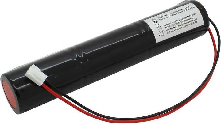Produktbild XCell Notleuchtenakku NiCd 3,6V 4500mAh L1x3 Mono D mit 250mm Kabel und Stecker (4500 mAh, Ladegerät ohne Akku)