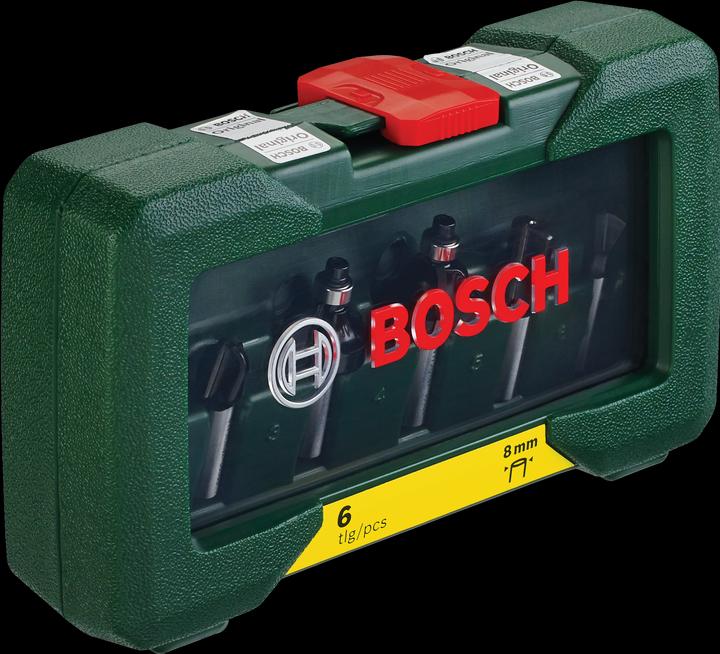 Image du produit Bosch Zubehör Jeu de fraises HM à queue de 8 mm, 6 pièces