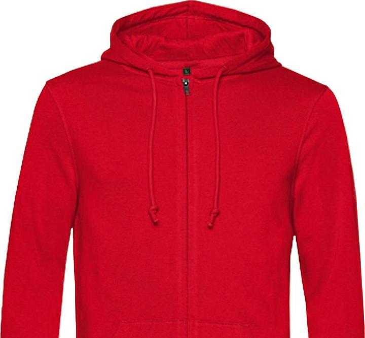 Actual product image B&C Mens Organic Zipped Hoodie (XL)