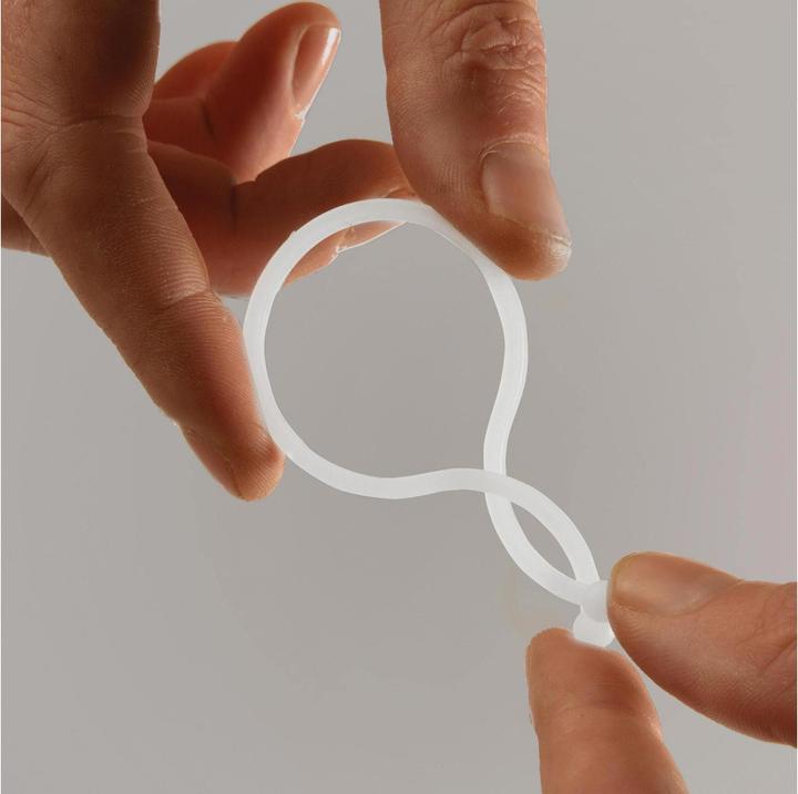 Actual product image Steffen Cable Tie D-Line Tidy White (Plastic cable ties, 15 mm, 20 pcs.)
