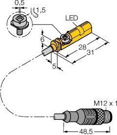 Produktbild Turk TURCK BIM-UNT-AP6X-0.3-RS4 Magnetfeldsensor, für Pneumatikzylinder BIMUNTAP6X03RS4