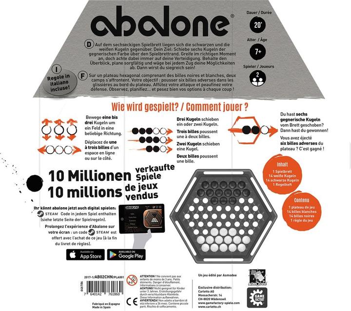 Produktbild Game Factory Abalone Classic New Design (Deutsch, Französisch, Italienisch)