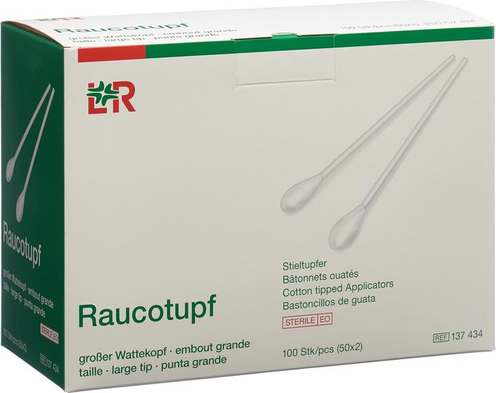 Actual product image Lohmann & Rauscher Cotton swab large cotton head sterile