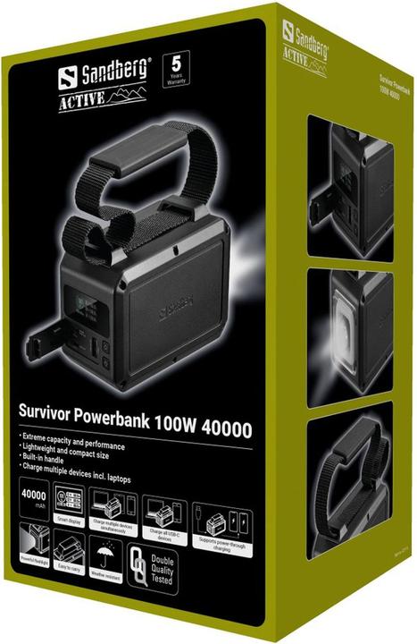 Image du produit Sandberg Survivor (40000 mAh, 100 W, 148 Wh)