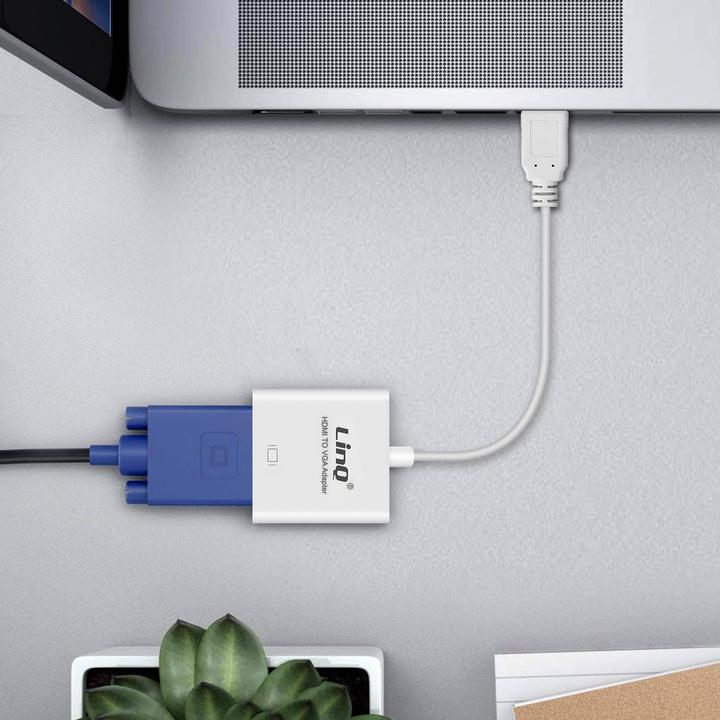 Produktbild LinQ USB 3.0 männlich auf VGA weiblich Videokabel / Adapter by – Weiss (USB, 1.50 cm)