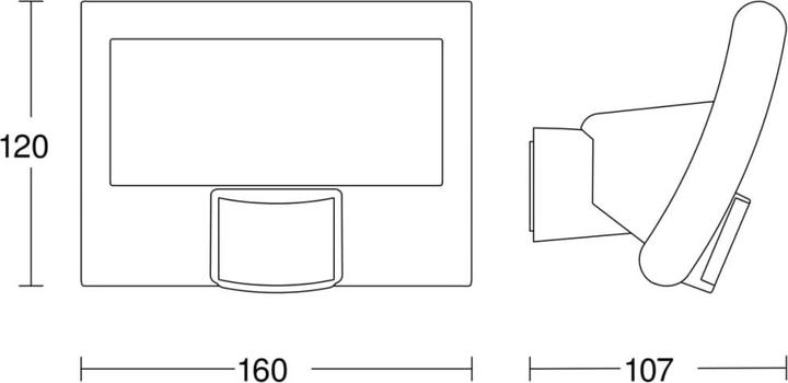 Actual product image Steinel XLED curved (1125 lm, IP44)
