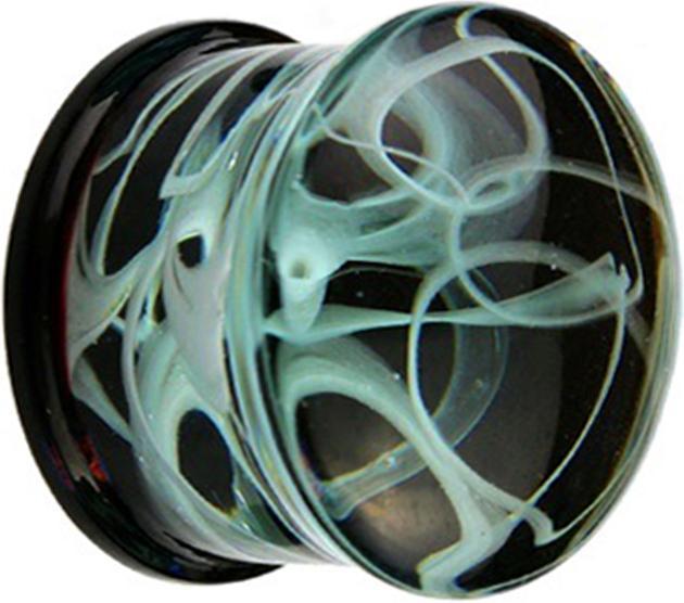 Produktbild Star Piercing Flared Plug Rauch grün aus Glas (ohne Messing, Glas)