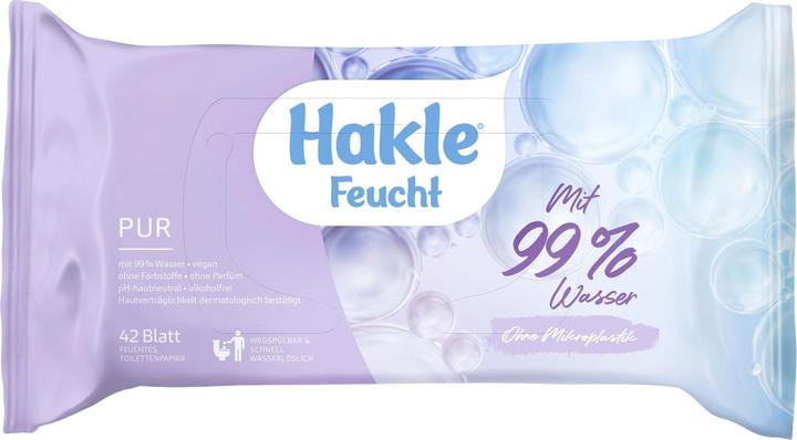 Produktbild Hakle Pur feuchtes Toilettenpapier 42 Blatt (42 x)