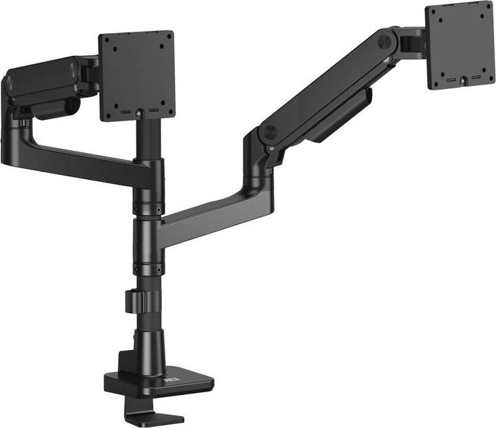 Image du produit Bras double écran office premium, avec vérin à gaz, monté sur pied (Tables, 49")