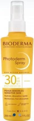 Image du produit Bioderma Photoderm Light Spray SPF 30, 200 ml (Spray solaire, SPF 30, 200 ml)