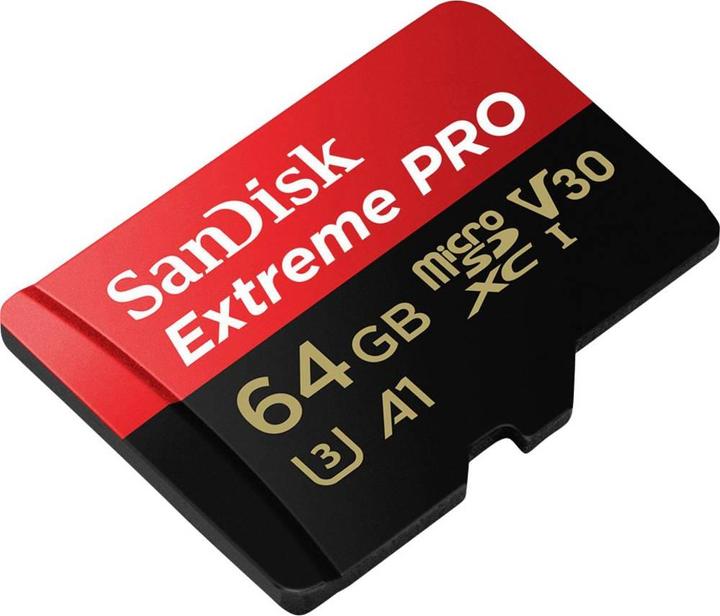 Produktbild SanDisk Extreme Pro microSD A1 (64 GB, microSDXC, U3, UHS-I)