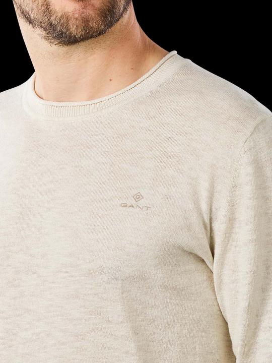 Image du produit GANT Cotton Linen Sweater Crew Neck putty (L)