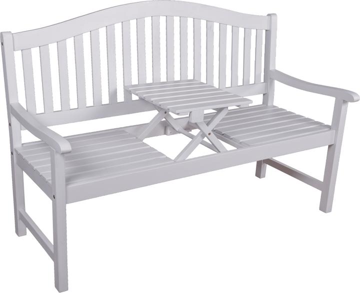Garden Pleasure Garden bench Singapore 985074 white wood 150.0 cm