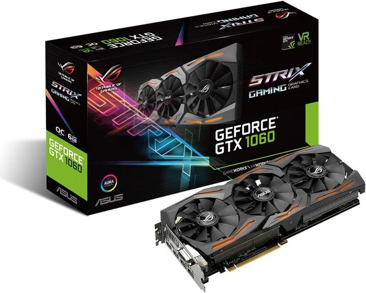 Actual product image ASUS ROG STRIX GeForce GTX 1060 O6G GAMING (6 GB)