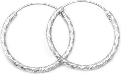 Produktbild Beneto Amazing silver round earrings AGUC350 - Diameter: 3 cm (L)