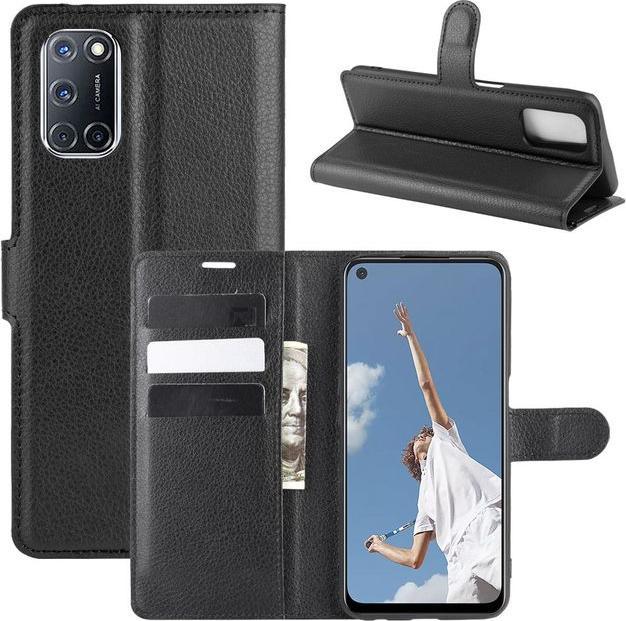 Actual product image MU Classic Litchi Leather Bookcover Series (Oppo A52)