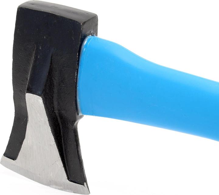 Actual product image XPOtool Splitting Axe 1000g Fibreglass Handle 600mm Carbon Steel Blade Wood Log Chopping Hatchet