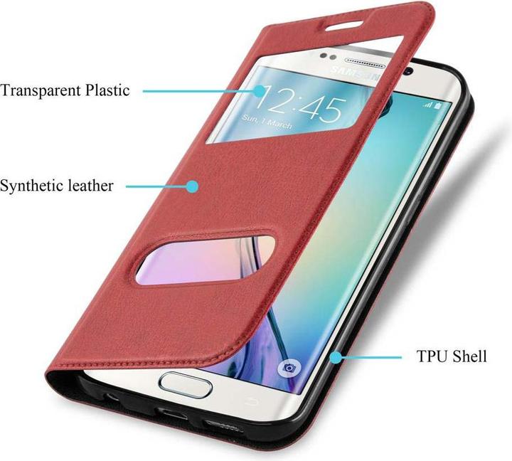 Produktbild Cadorabo Book mit View Doppelfenster Cover (Samsung Galaxy S6 Edge+)