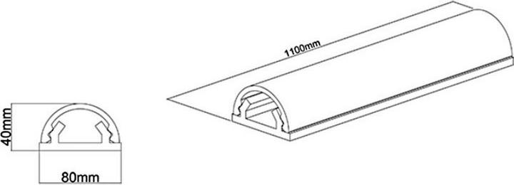 Image du produit Multibrackets Conduits de câbles en aluminium (Conduit, 110 cm)